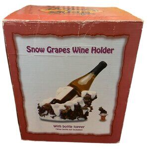 That's Kooky Snow Grapes Wine Holder with Bottle Topper Item 71279